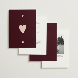 This is a chocolate wedding invitations with standard by Ani Somi called big heart wedding printing on signature in standard