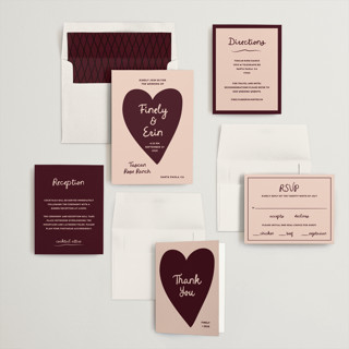 This is a chocolate wedding invitations with standard by Ani Somi called big heart wedding printing on signature in standard