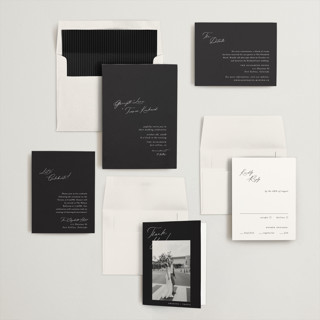 This is a tuxedo wedding invitations with standard by Carolyn Nicks called kinkaid printing on signature in standard