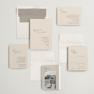 This is a blushing wedding invitations with standard by Carolyn Nicks called kinkaid printing on signature in standard