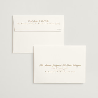 This is a almond wedding invitations with standard by Creo Study called scripted printing on signature in standard