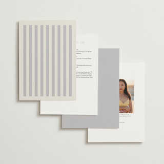 This is a smoke wedding invitations with standard by Kelly Watkins called stripes printing on signature in standard