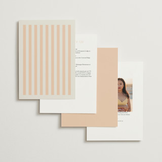 This is a apricot wedding invitations with standard by Kelly Watkins called stripes printing on signature in standard