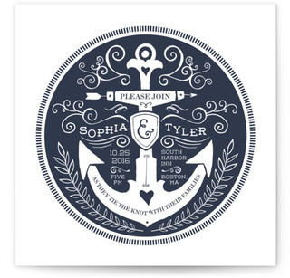 Anchor Tattoo Love Wedding Invitations