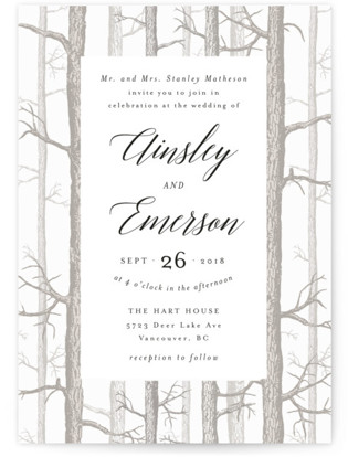 Winter Birch Wedding Invitations