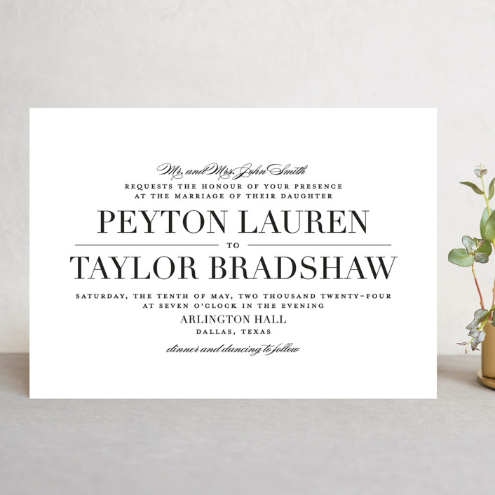 classic wedding invitations by