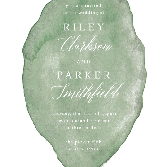 Painted Leaf Wedding Invitations by Katharine Watson | Minted