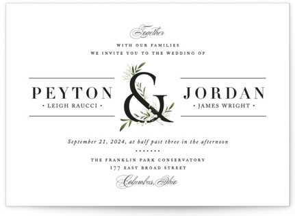 Adorned Ampersand Wedding Invitations