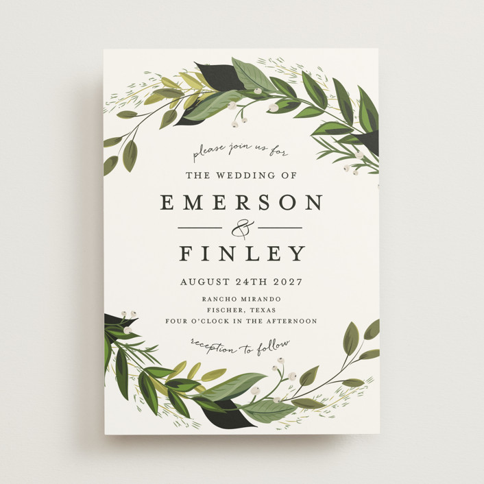 Green Wedding Invitations 5