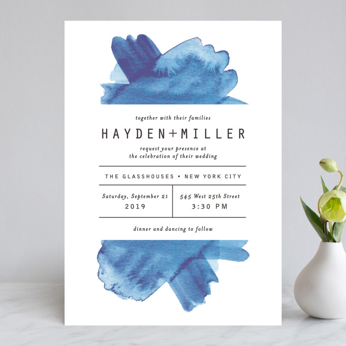 Modern Water Wedding Invitations By Olivia Raufman Minted Modern Water Wedding Invitations In Celestial By Olivia Raufman