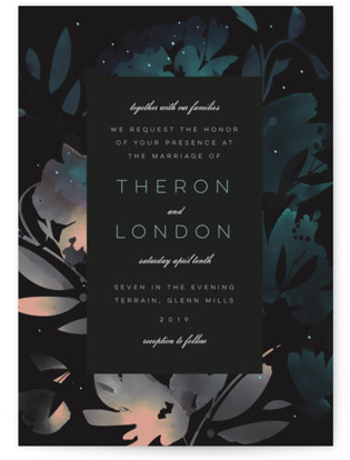 Midnight Garden Wedding Invitations