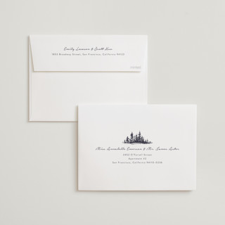 This is a grape wedding invitations with standard by Anastasia Makarova called mountains printing on signature in standard