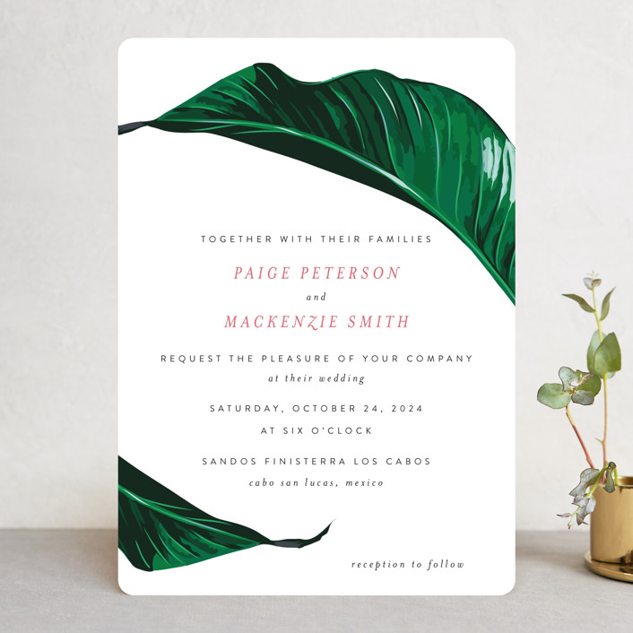 Mod Palm Wedding Invitations by Erin Hodges Minted