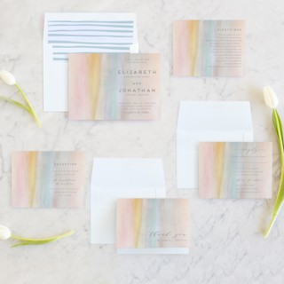 This is a dawn wedding invitations with standard by Grace Kreinbrink called off shore printing on signature in standard