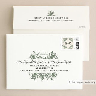 This is a rainforest wedding invitations with standard by Alethea and Ruth called greenery bouquet printing on signature in standard