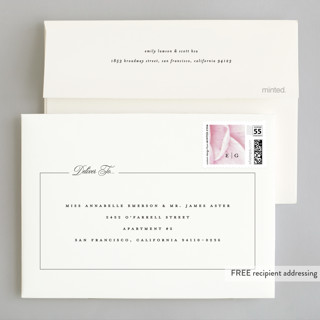 This is a midnight wedding invitations with standard by kelli hall called botanic printing on signature in standard