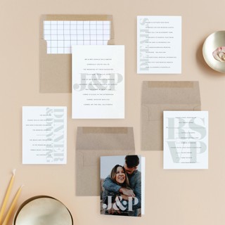 This is a dusk wedding invitations with standard by Erin Deegan called his and hers printing on signature in standard