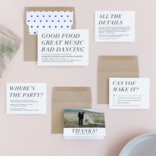 This is a dove wedding invitations with standard by Amy Payne called bad dancing printing on signature in standard