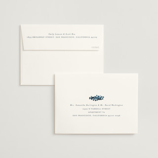 This is a navy wedding invitations with standard by Design Lotus called a thousand years printing on signature in standard