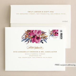 This is a jewelled wedding invitations with standard by Creo Study called fall romance printing on signature in standard