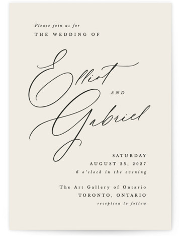 Scripted Names Wedding Invitations