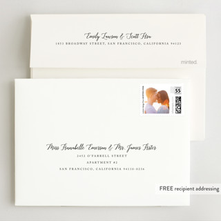 This is a aqua wedding invitations with standard by Benita Crandall called something blue printing on signature in standard