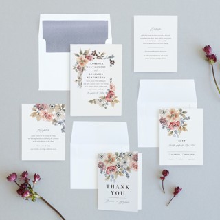 This is a meadow wedding invitations with standard by Wildfield Paper Co called wildflower garden printing on signature in standard