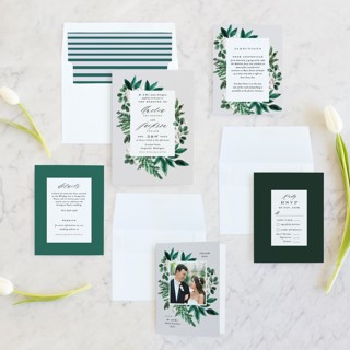 This is a mist wedding invitations with standard by Alethea and Ruth called winter bouquet printing on signature in standard