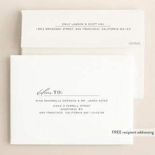 This is a petal wedding invitations with standard by Robin Ott called pollen printing on signature in standard