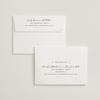 This is a ecru wedding invitations with standard by Carly Reed Walker called eternal printing on signature in standard
