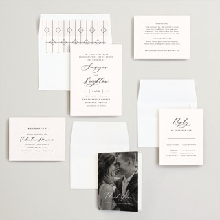 This is a ecru wedding invitations with standard by Carly Reed Walker called eternal printing on signature in standard