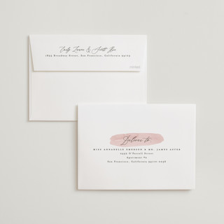 This is a blush wedding invitations with standard by Everett Paper Goods called softly layered printing on signature in standard