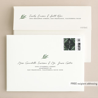 This is a spring wedding invitations with standard by Gwen Bedat called oliviers printing on signature in standard