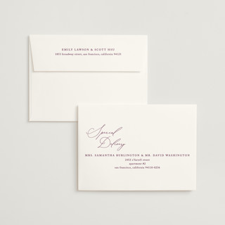 This is a wine wedding invitations with standard by Liz Conley called love story printing on signature in standard