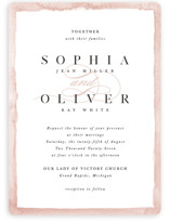 This is a pink wedding invitation by Pixel and Hank called First Love with standard printing on signature in standard.