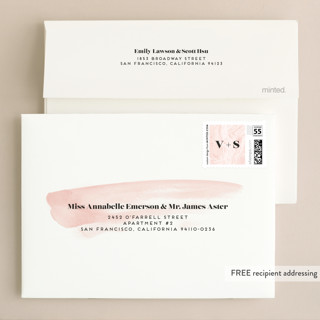 This is a coral wedding invitations with standard by silverscreen studio called thespian printing on signature in standard
