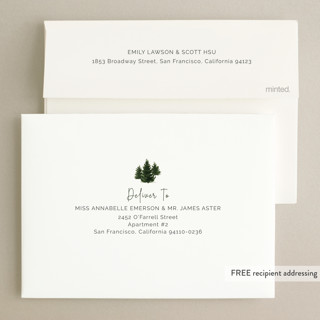 This is a splendid day wedding invitations with standard by Deborah Chou called muted mountains printing on signature in standard