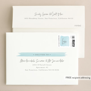 This is a sky wedding invitations with standard by Erika Firm called so delightful printing on signature in standard