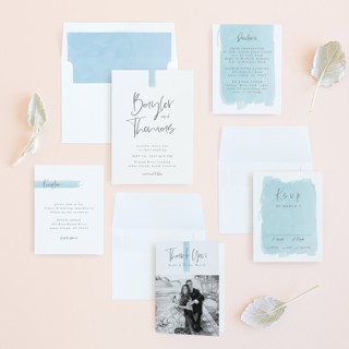 This is a sky wedding invitations with standard by Erika Firm called so delightful printing on signature in standard