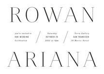 Namely Wedding Invitations By Hooray Creative