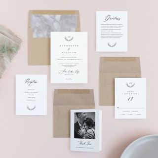 This is a ivory wedding invitations with standard by Eric Clegg called ridgeline printing on signature in standard