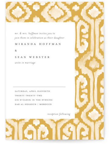 Painted Ikat Wedding Invitations