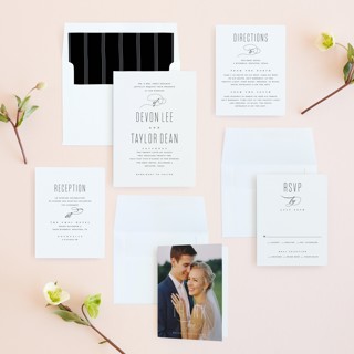 This is a cloud wedding invitations with standard by Stacey Meacham called moderna printing on signature in standard