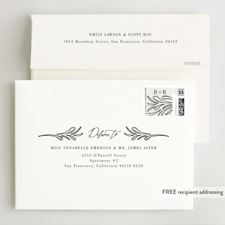 This is a classic wedding invitations with standard by Jen Owens called fancyschmancy printing on signature in standard