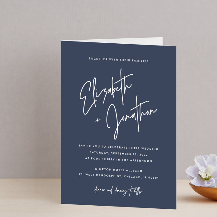 Marked Folded Petite Wedding Invitations by JoAnn Jinks Minted