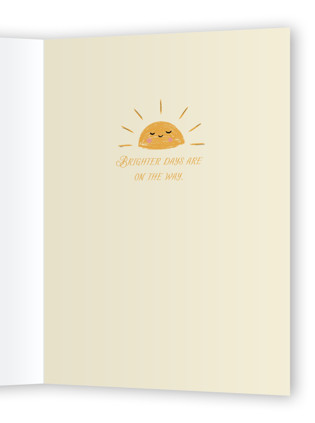 This is a midnight sympathy cards with standard by Helena Vitto called hello, brighter days printing on signature in greeting cards