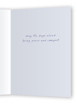 This is a amethyst sympathy cards with standard by Snow and Ivy called white moth printing on signature in greeting cards