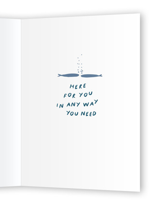 This is a deep sea sympathy cards with standard by Sumak Studio called not alone printing on signature in greeting cards