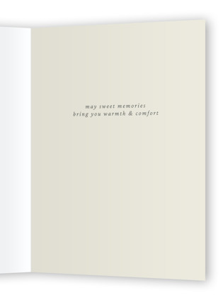 This is a cream sympathy cards with standard by Sierra Lee called sweet memories printing on signature in greeting cards