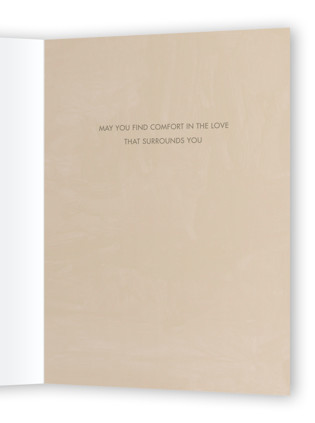 This is a stone sympathy cards with standard by Joanna Rosado called our deepest sympathy printing on signature in greeting cards